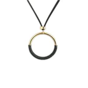 Glasses Holder Eyeglasses Necklace with Metal Hoop - Gold