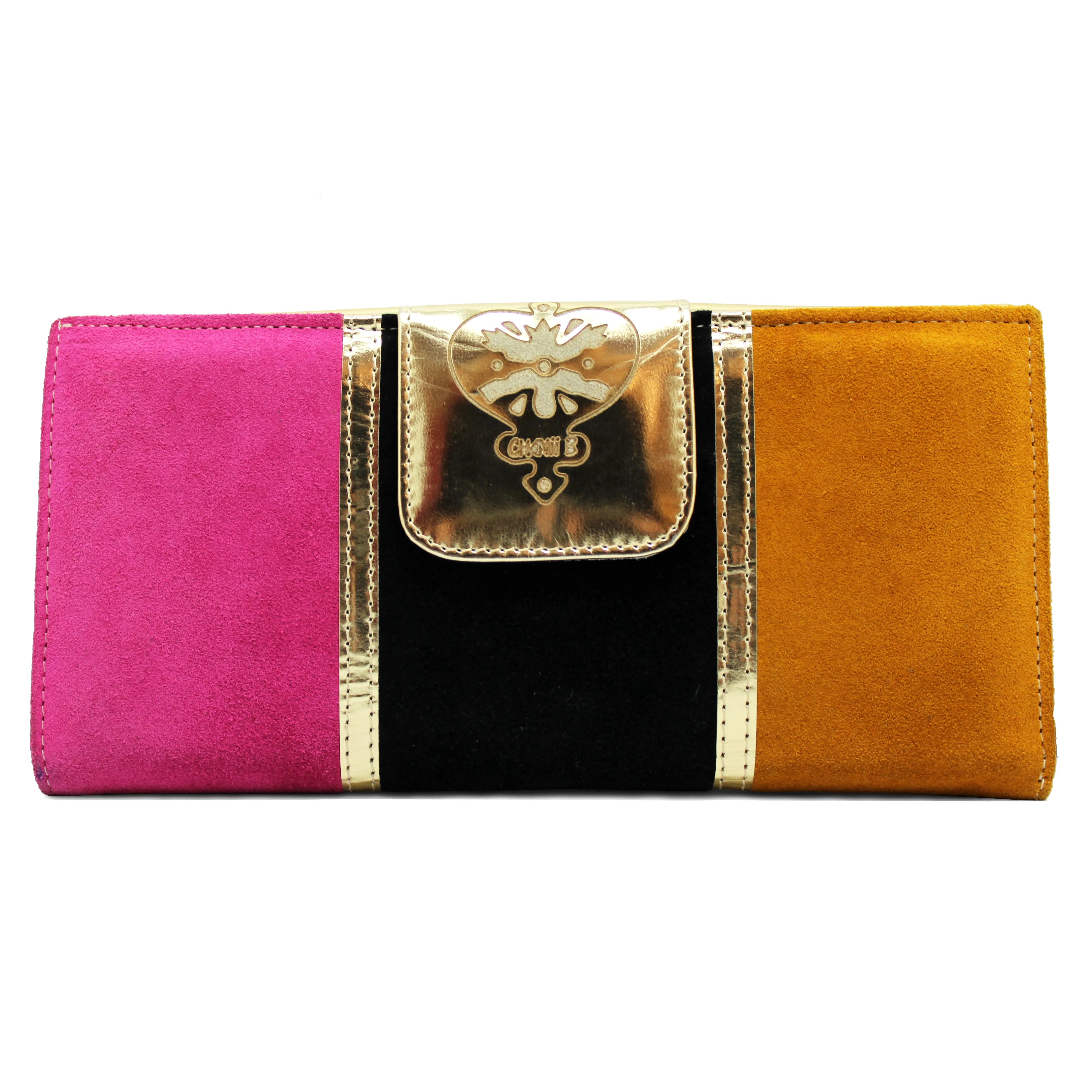 Grande - Pink Orange Suede-  Wallet