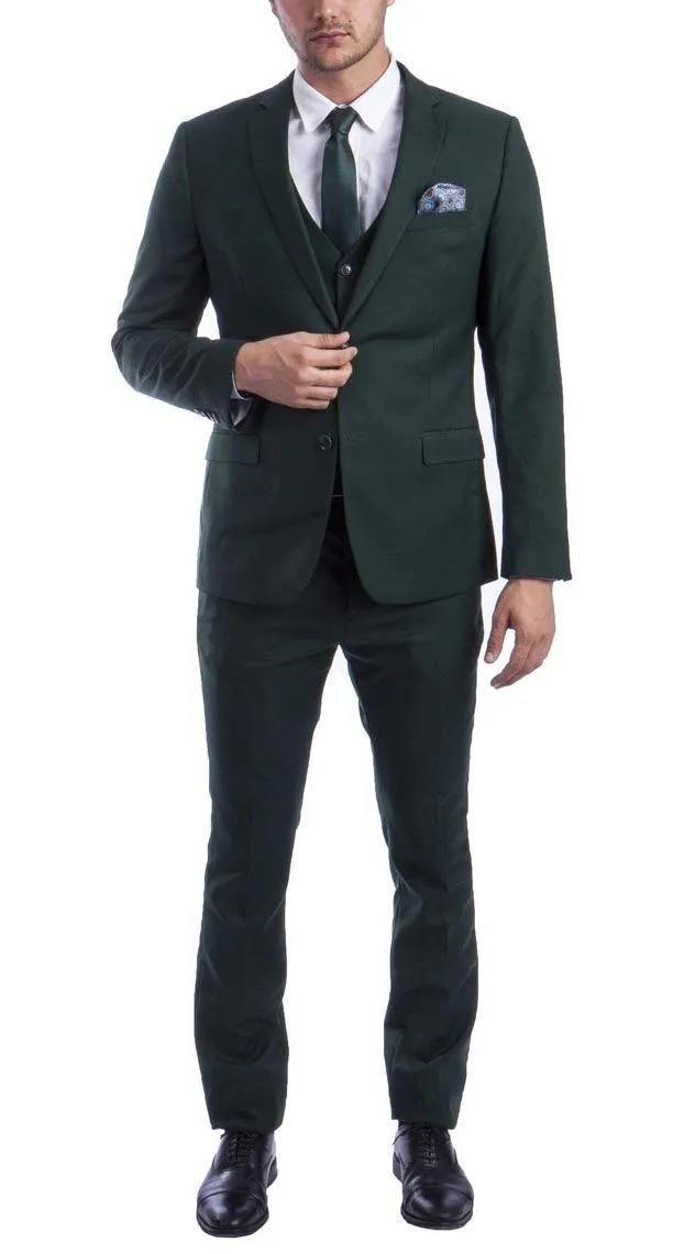 Green 3 Piece Ultra Slim Fit Suit