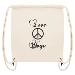 Gym Bag - Love Peace Yoga -