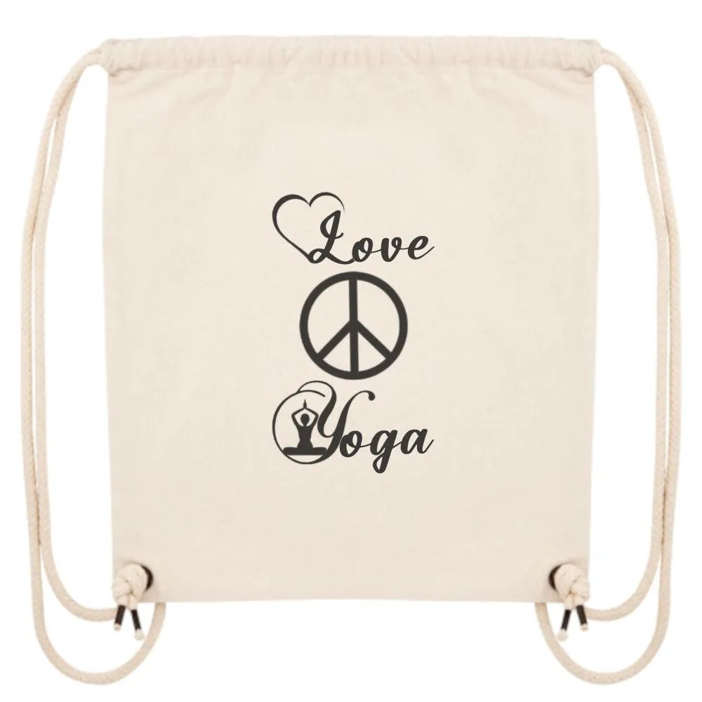 Gym Bag - Love Peace Yoga -