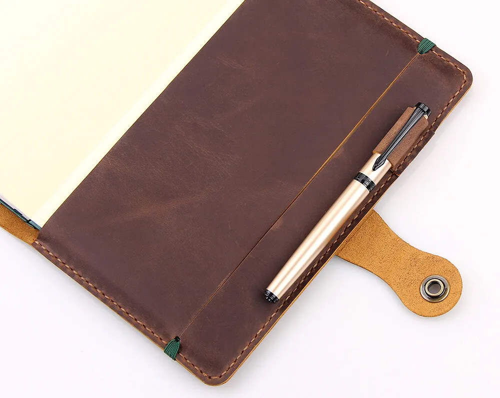 Handmade Leather Cover for 5"x8.25" Moleskine Notebook