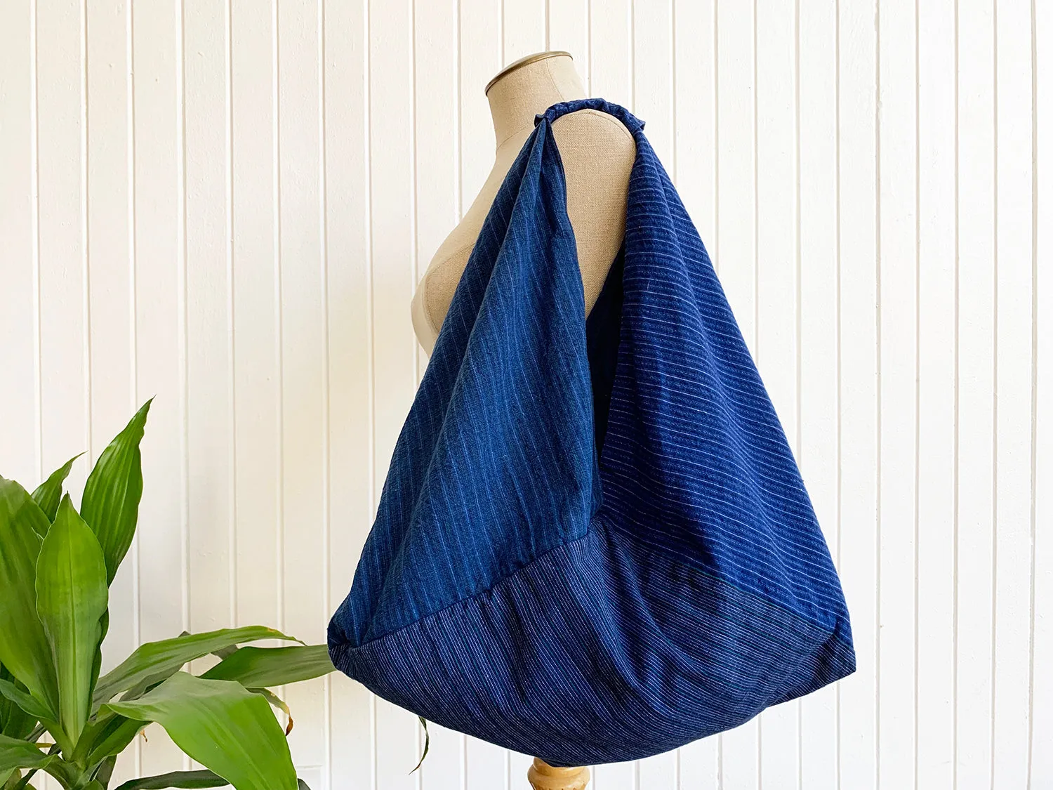 *Handmade* Origami bag | Market bag | Indigo Blue