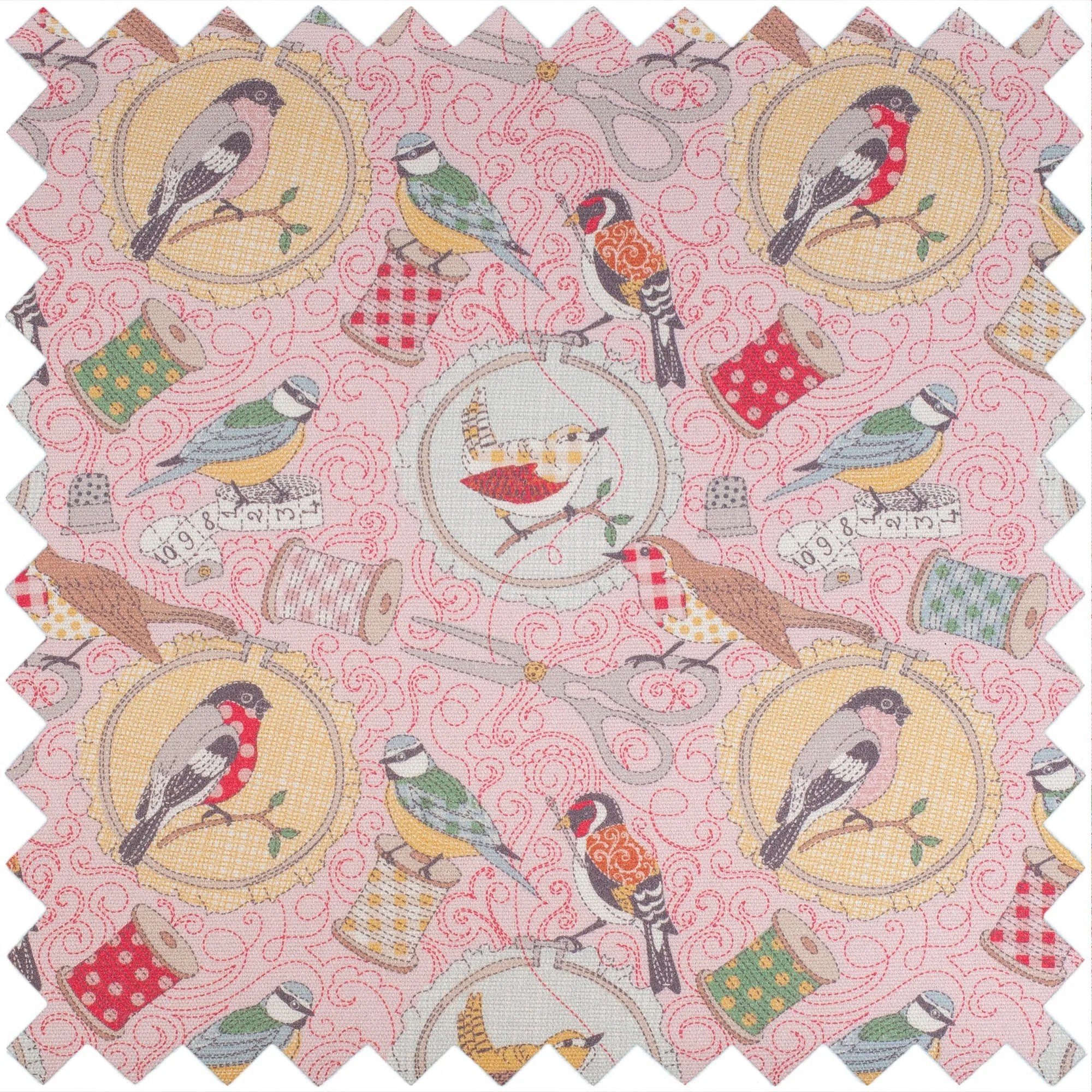 Hobby Gift: Knitting Bag: Birds on Bobbin: Item size: (d/w/h) 16 x 43 x 19cm.