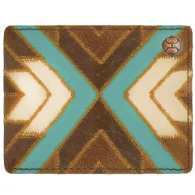 HOOey "Montezuma" (Brown/Turquoise) - Men's Bifold Wallet