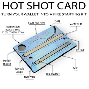 Hot Shot Fire Card Gen2: Survival Knife with Fire Starter Card