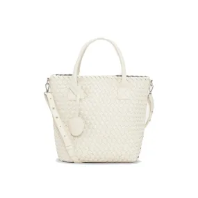 ILSE JACOBSEN WOVEN TOTE EGGWHITE/SILVER