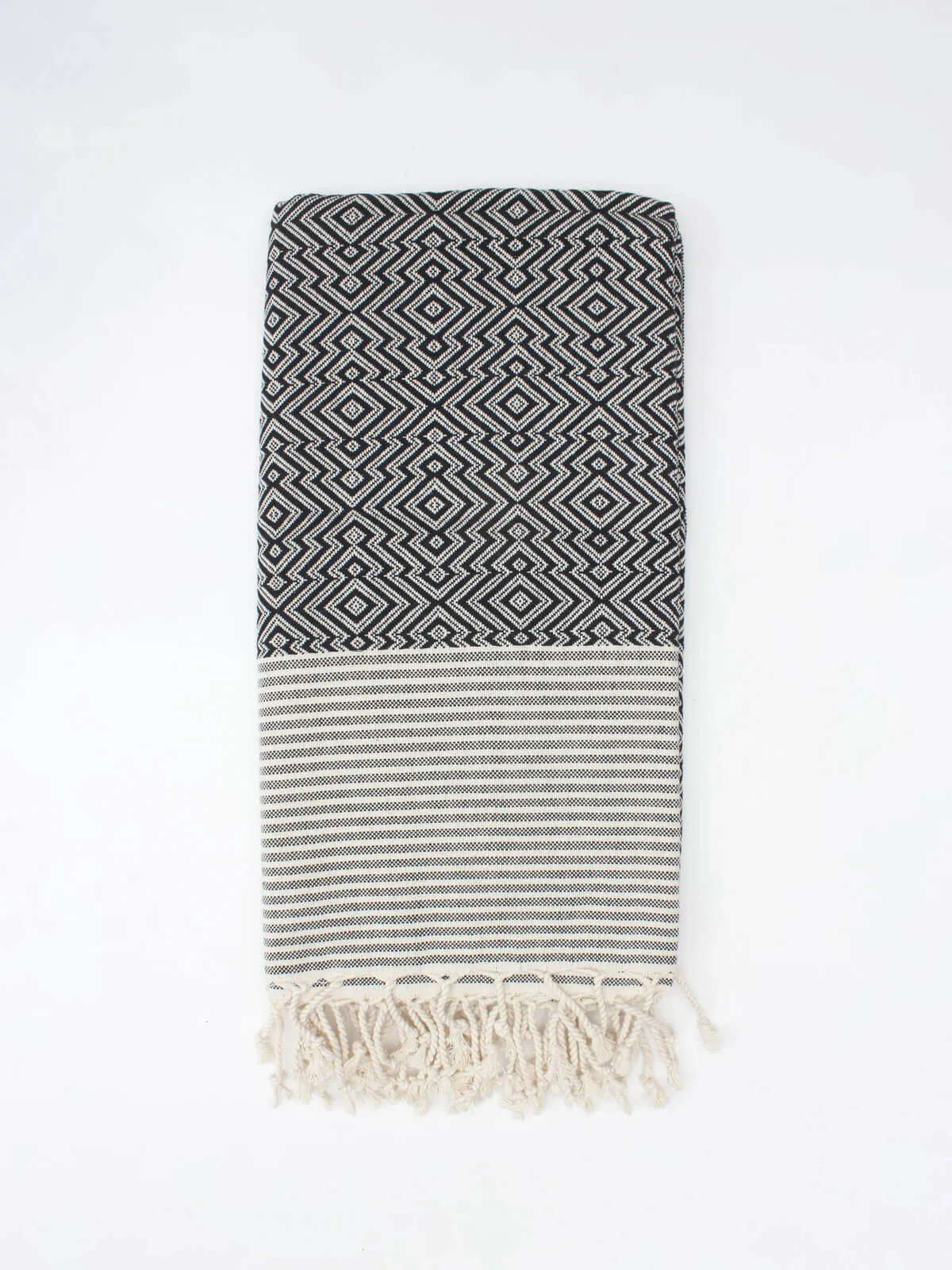 Inca Hammam Towel, Black