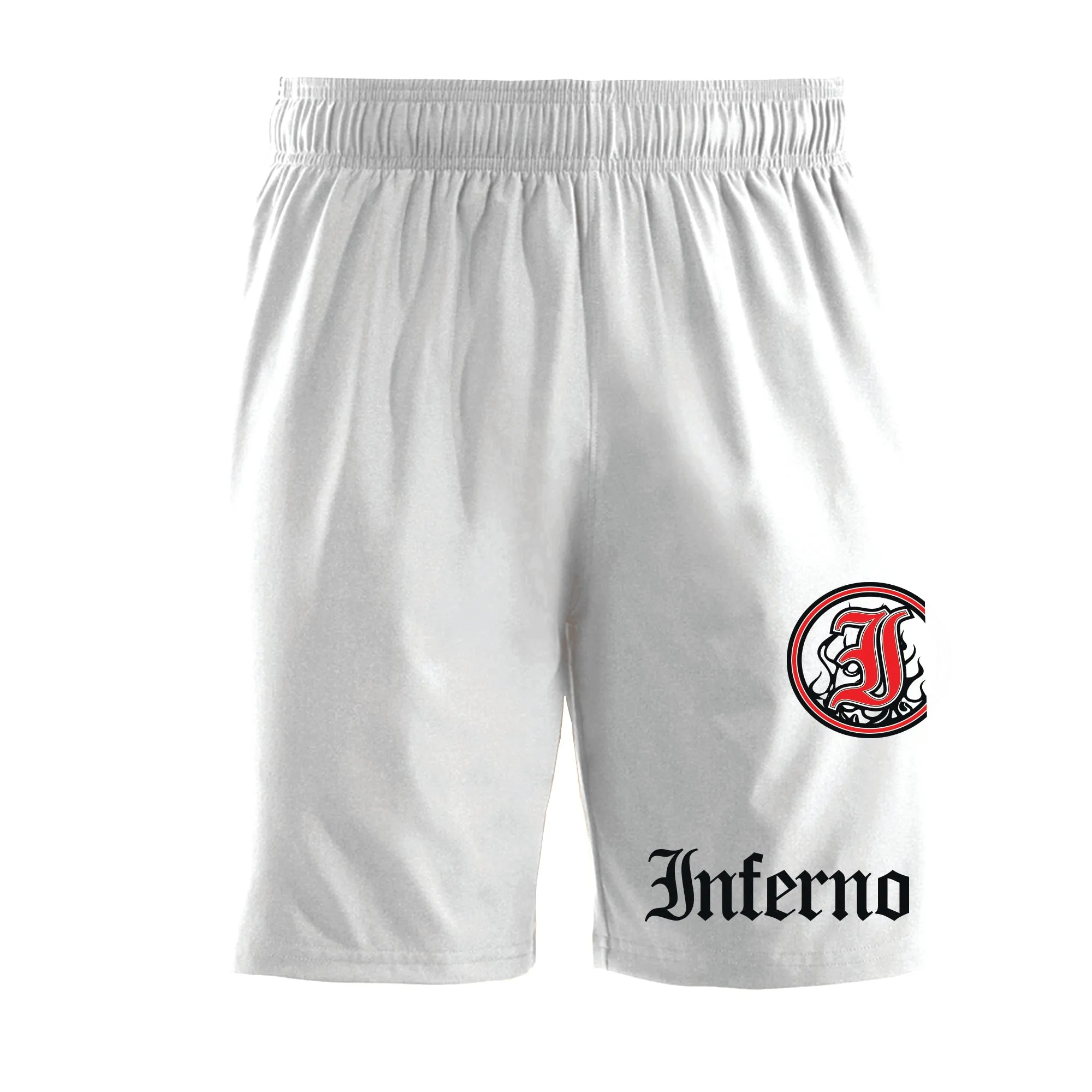 Inferno 4-Way White Microfiber Shorts