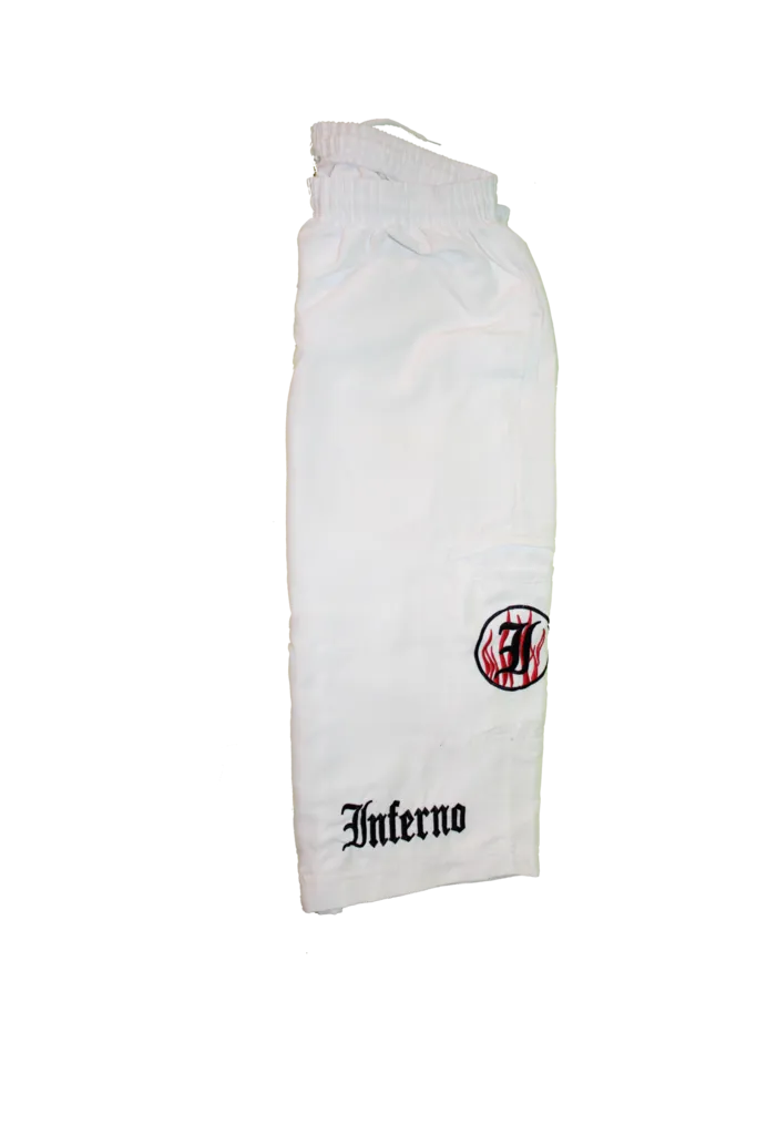 Inferno 4-Way White Microfiber Shorts