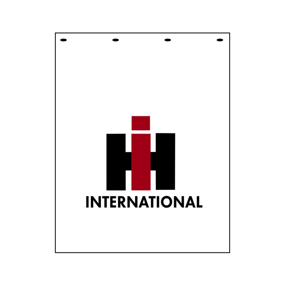 International Harvester White Mud Flap (sold as a pair)