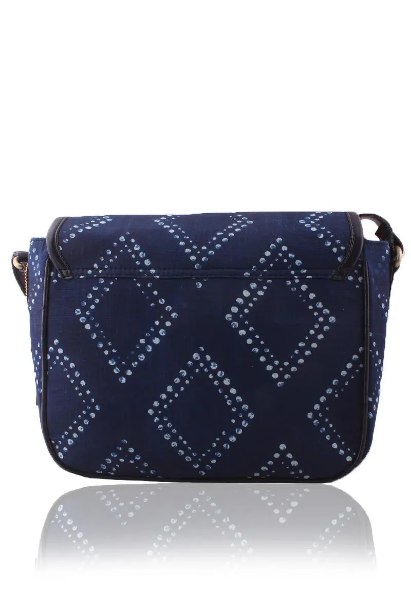 Intricate Royal Blue Sling Bag