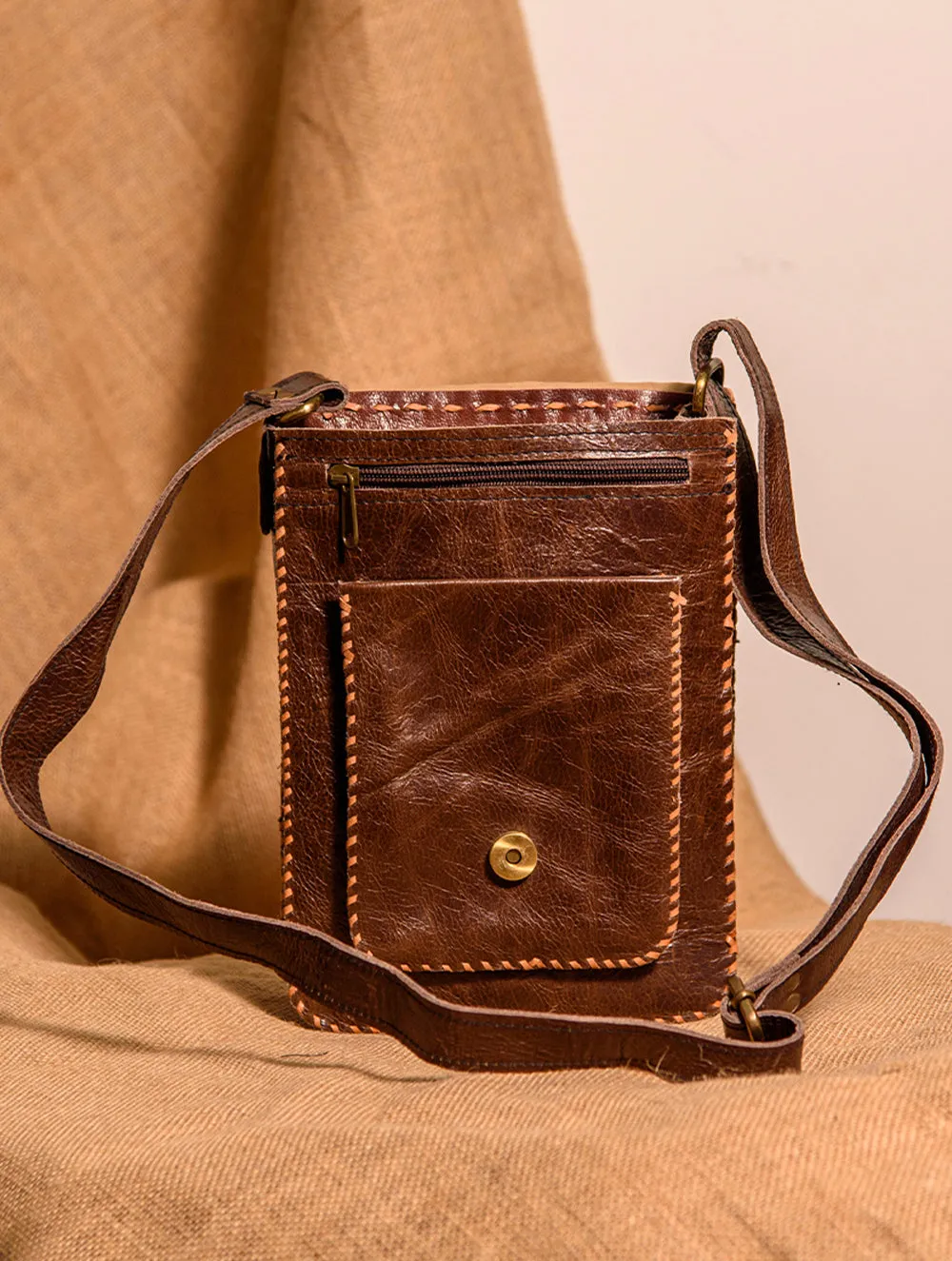 Jawaja Handcrafted Leather Multi-utility Bag