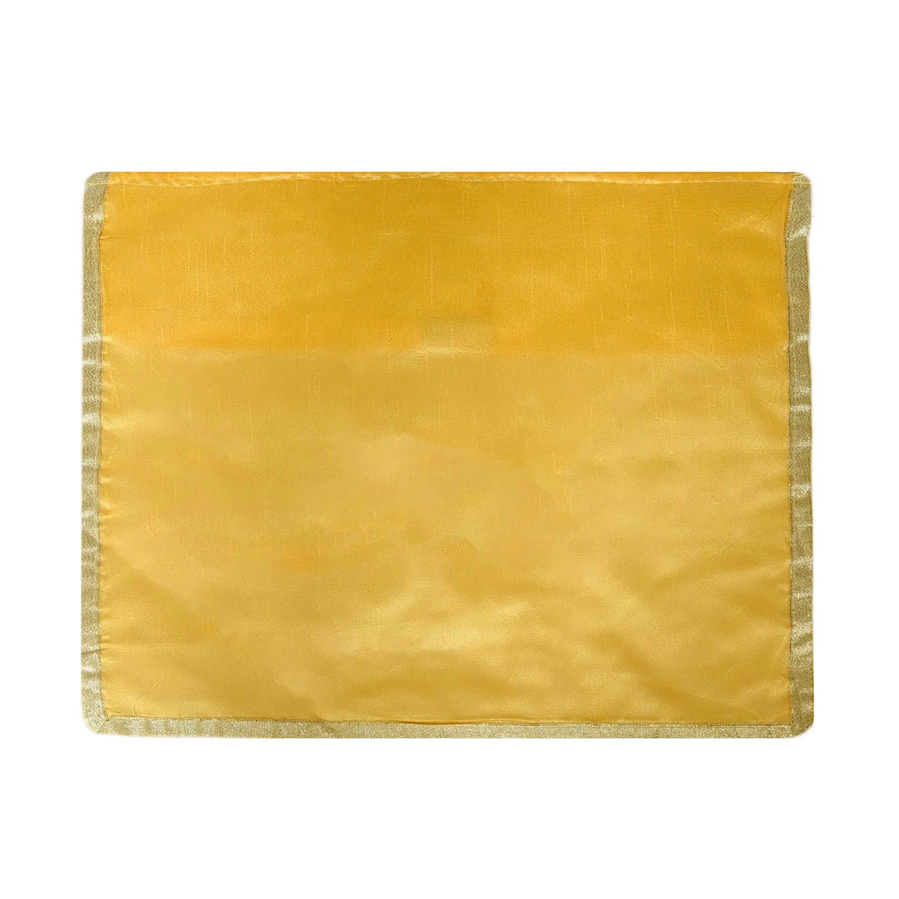 Kuber Industries Saree Cover | Clothes Storage Bag | Single Packing Saree with Velcro | Wardrobe Organizer | Cloth Stoarge Organizer | Check Jama Brooch-Design | Pack of 6 | Yellow