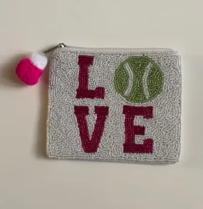 La Chic Tennis Love Beaded Purse