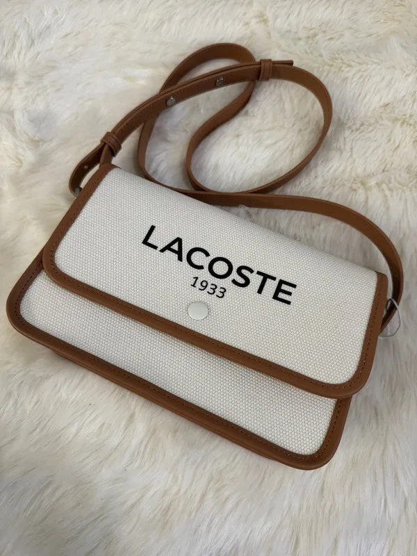 Lacoste Women's Flap Crossover Bag Natural Tan NF4507TD K02