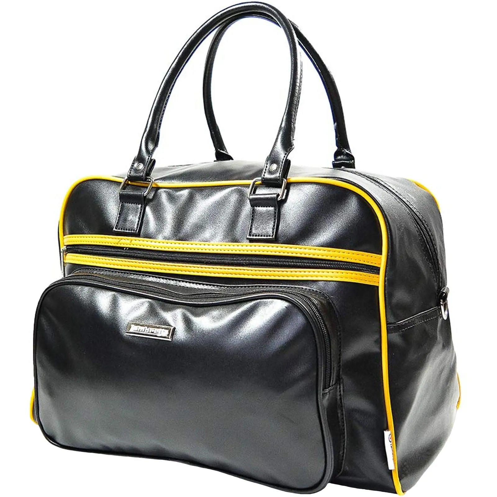 Lambretta Mens Retro Twin Handle Duffle Bag - Black/Mustard