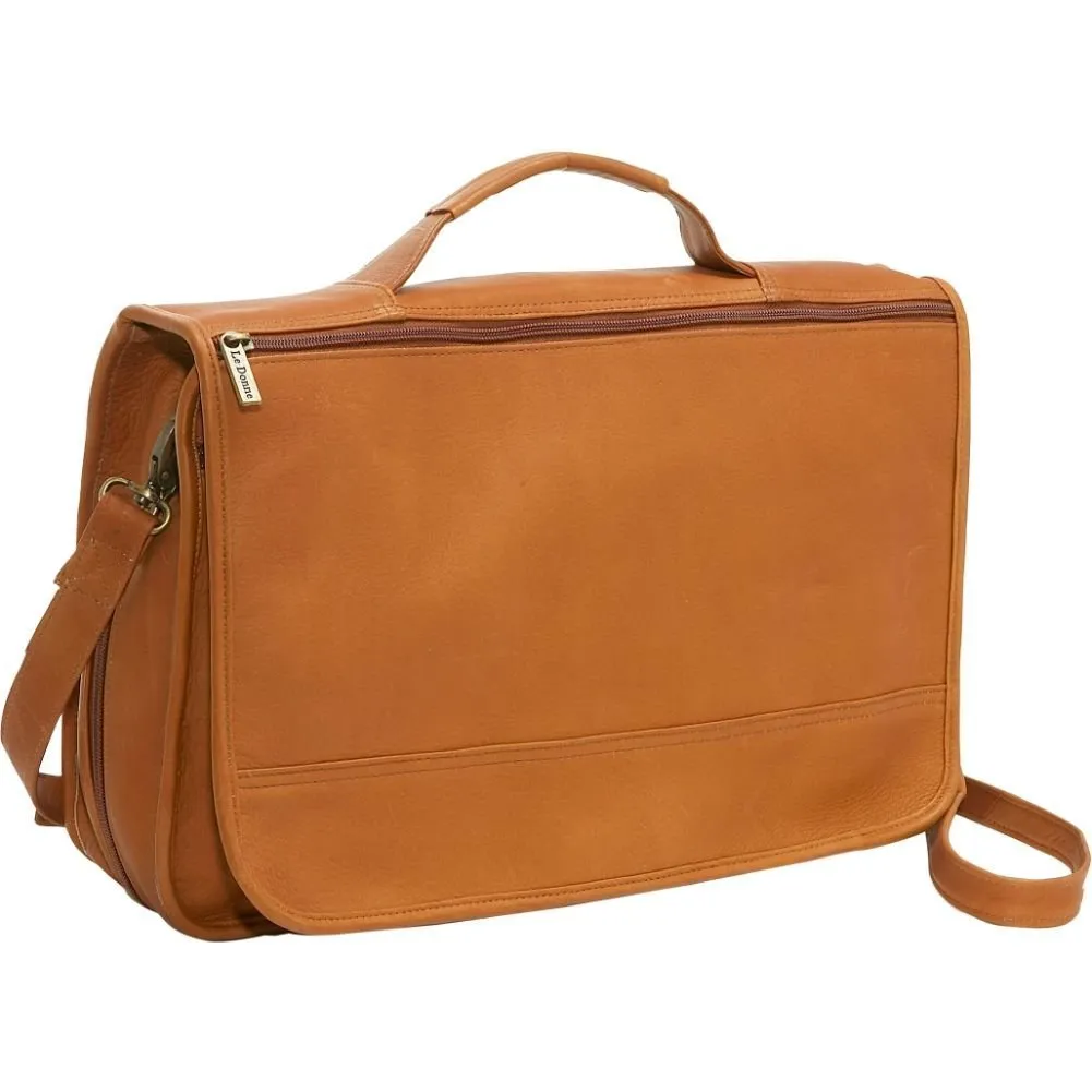 Le Donne Leather Expandable Messenger Brief