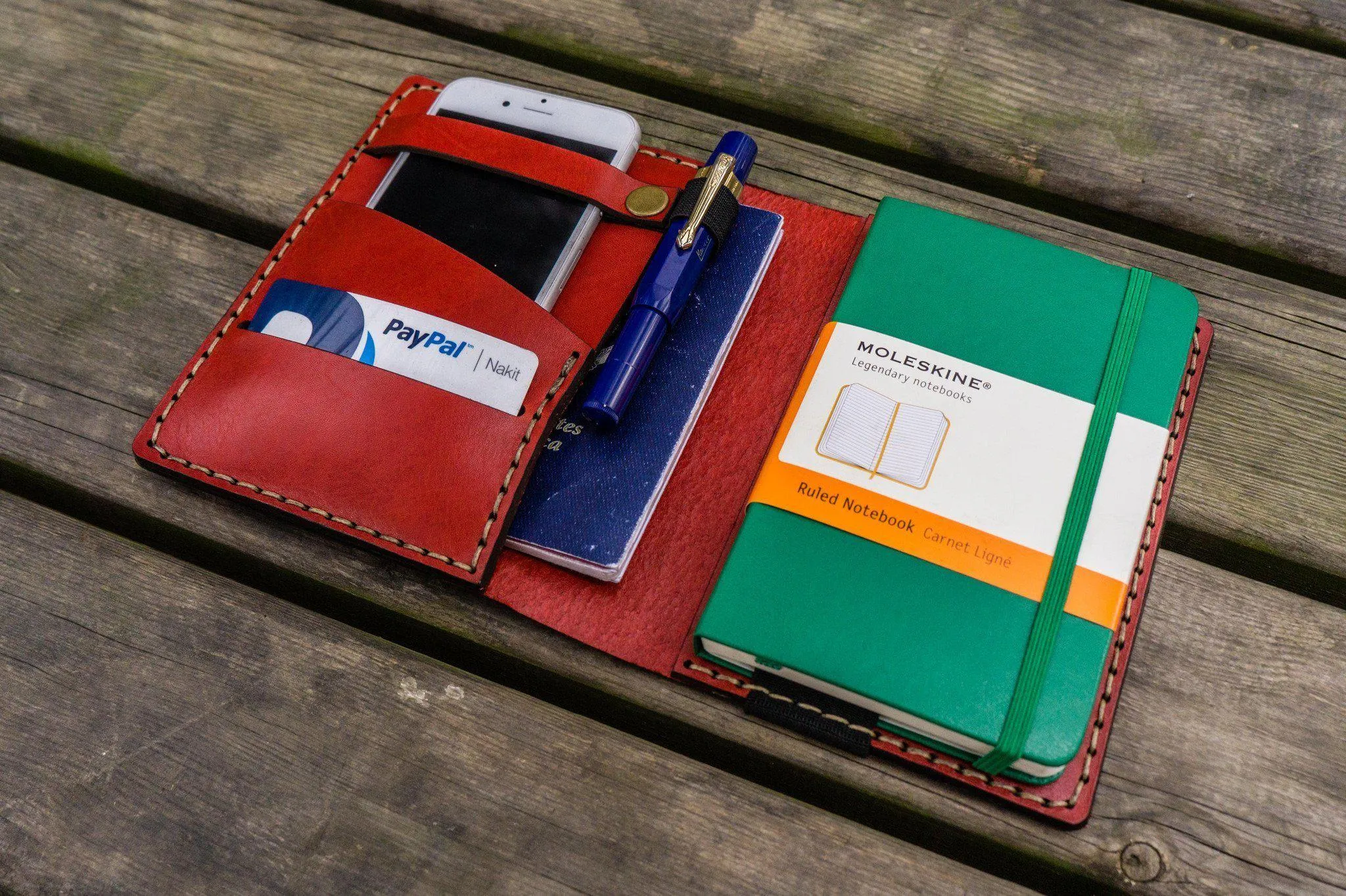 Leather Leuchtturm1917 A6 Notebook Cover - Red