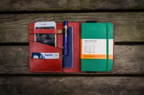 Leather Pocket Moleskine Journal Cover - Red