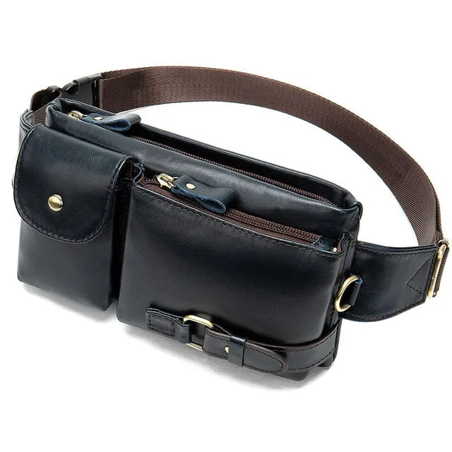 Leather Waist Packs Fanny Pack Belt Bag