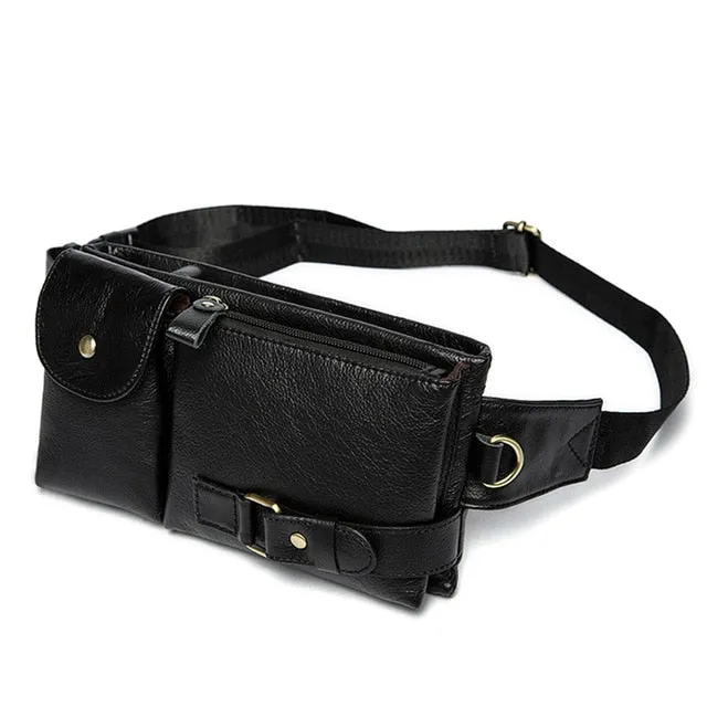 Leather Waist Packs Fanny Pack Belt Bag