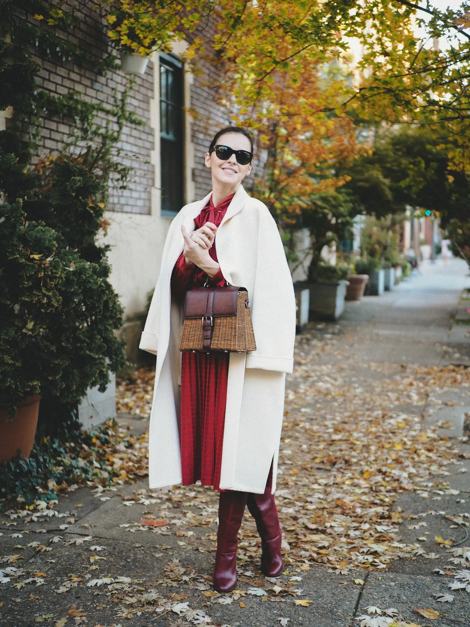 Lena Wicker Handbag (Brown)