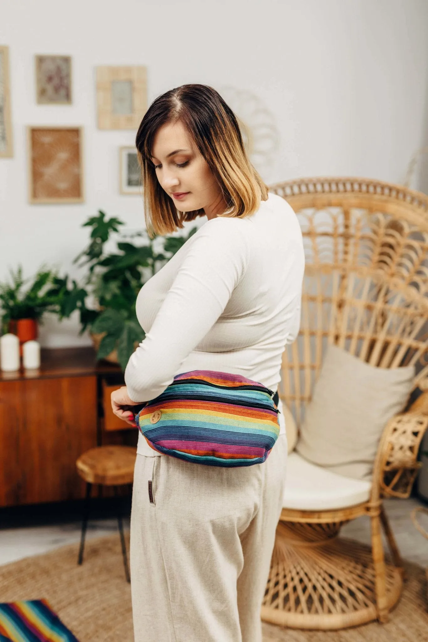 LennyLamb Waist Bag / Bum Bag Linen Paradiso