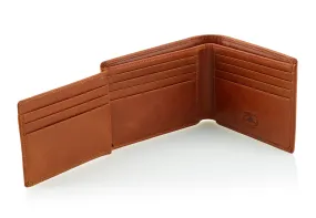 Light Brown RFID Wallet With Flip Out ID Window and 12 Card Slots