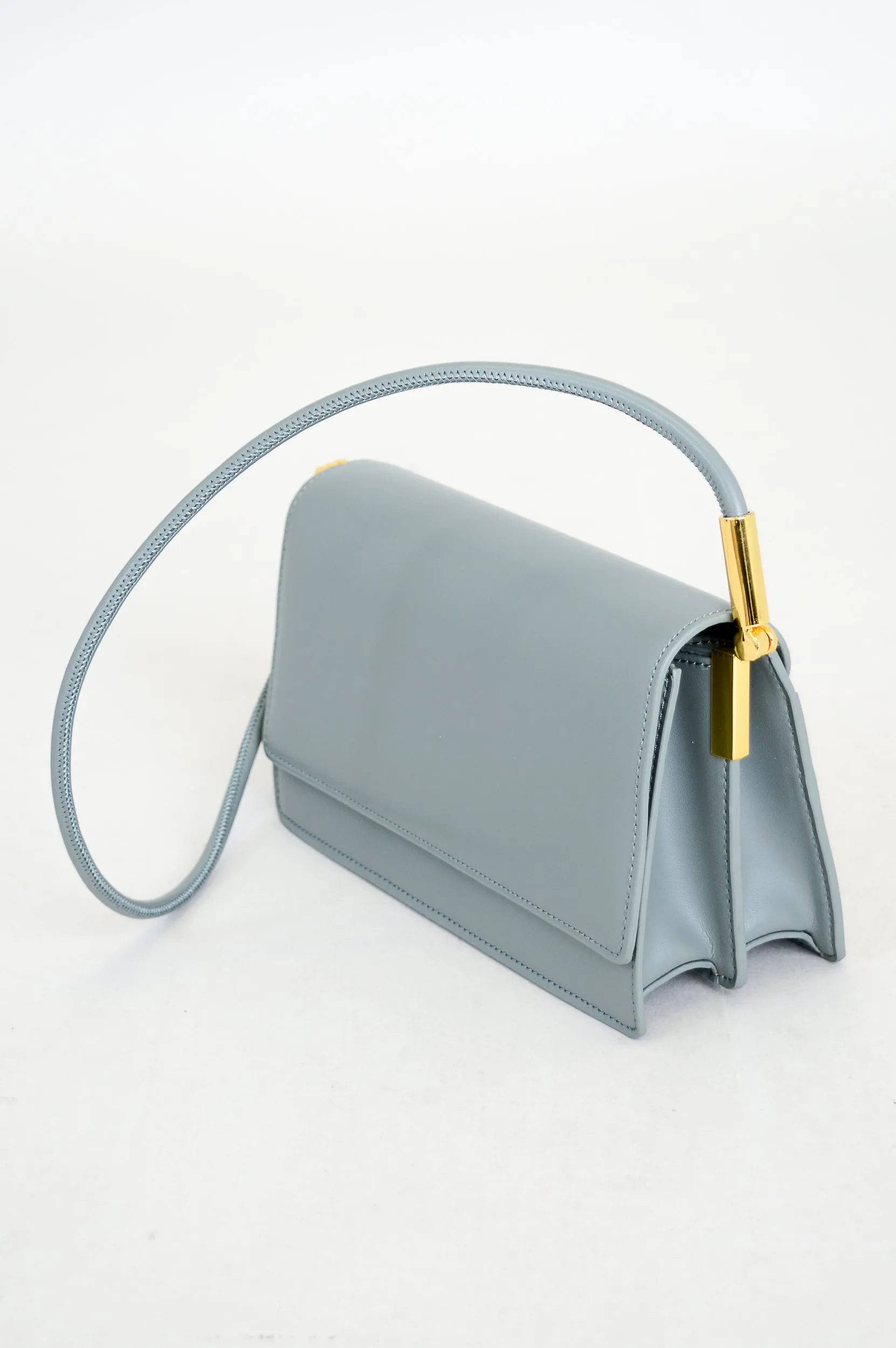 Lina Bag, Grey/Blue, Leather