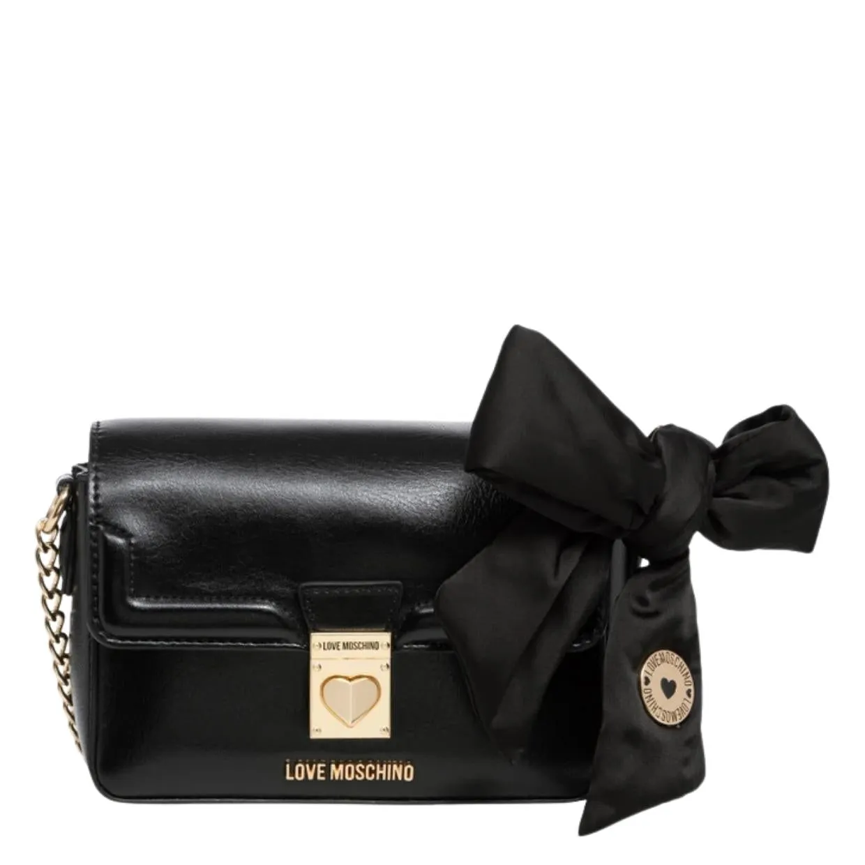 Love Moschino Bow Detail Black Crossbody Bag