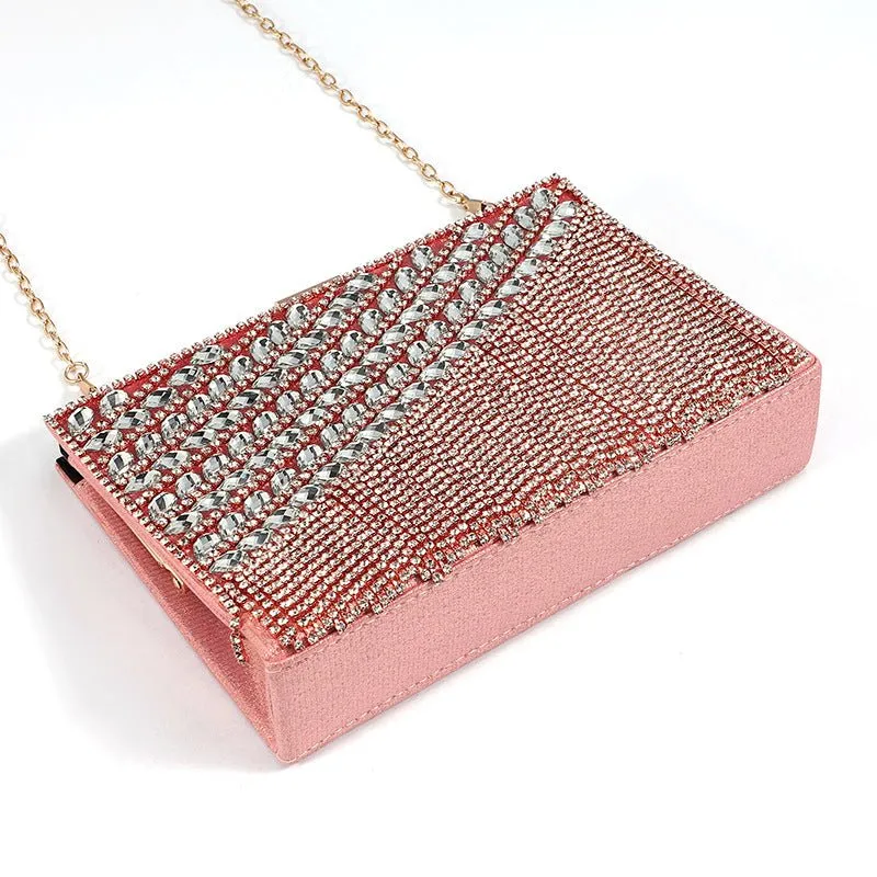 Luxy Moon Ladies Tassel Rhinestone Evening Clutch Bag