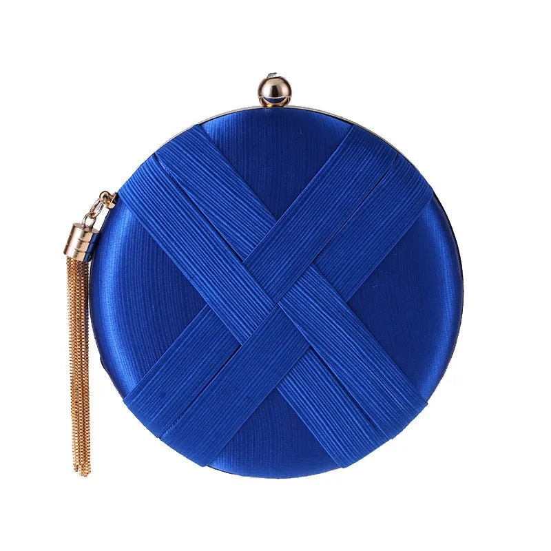 Luxy Moon Round Women Stripe Weaving Evening Bags