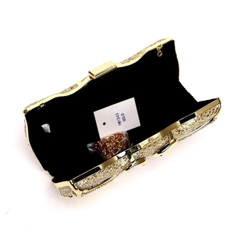 Luxy Moon Sequin Evening Bags Elegant Swan Diamonds Clutch