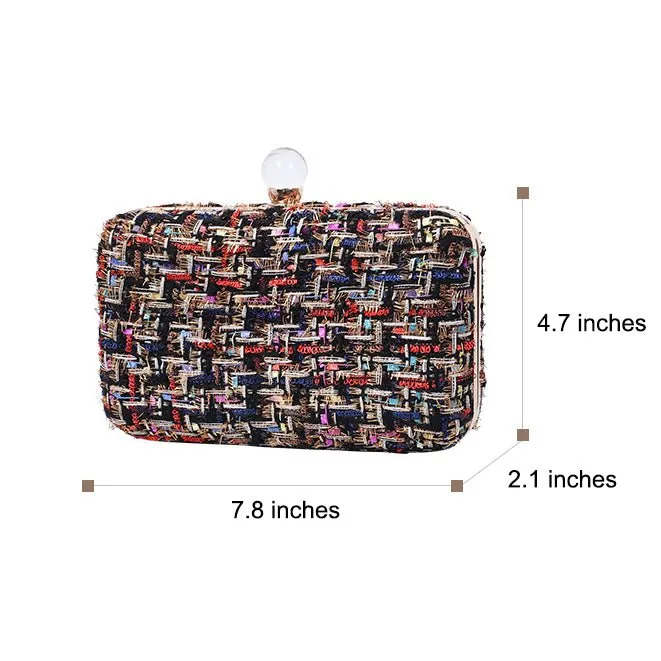 Luxy Moon Women Rectangle Woven Clutch Purse