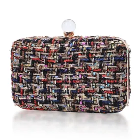 Luxy Moon Women Rectangle Woven Clutch Purse