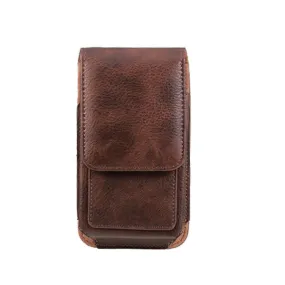 Man Business PU Phone Bag Card Wallet Purse Dual Use Waist