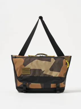 master-piece x Universal Works Courier Bag in Camo Recycled Tech Canvas