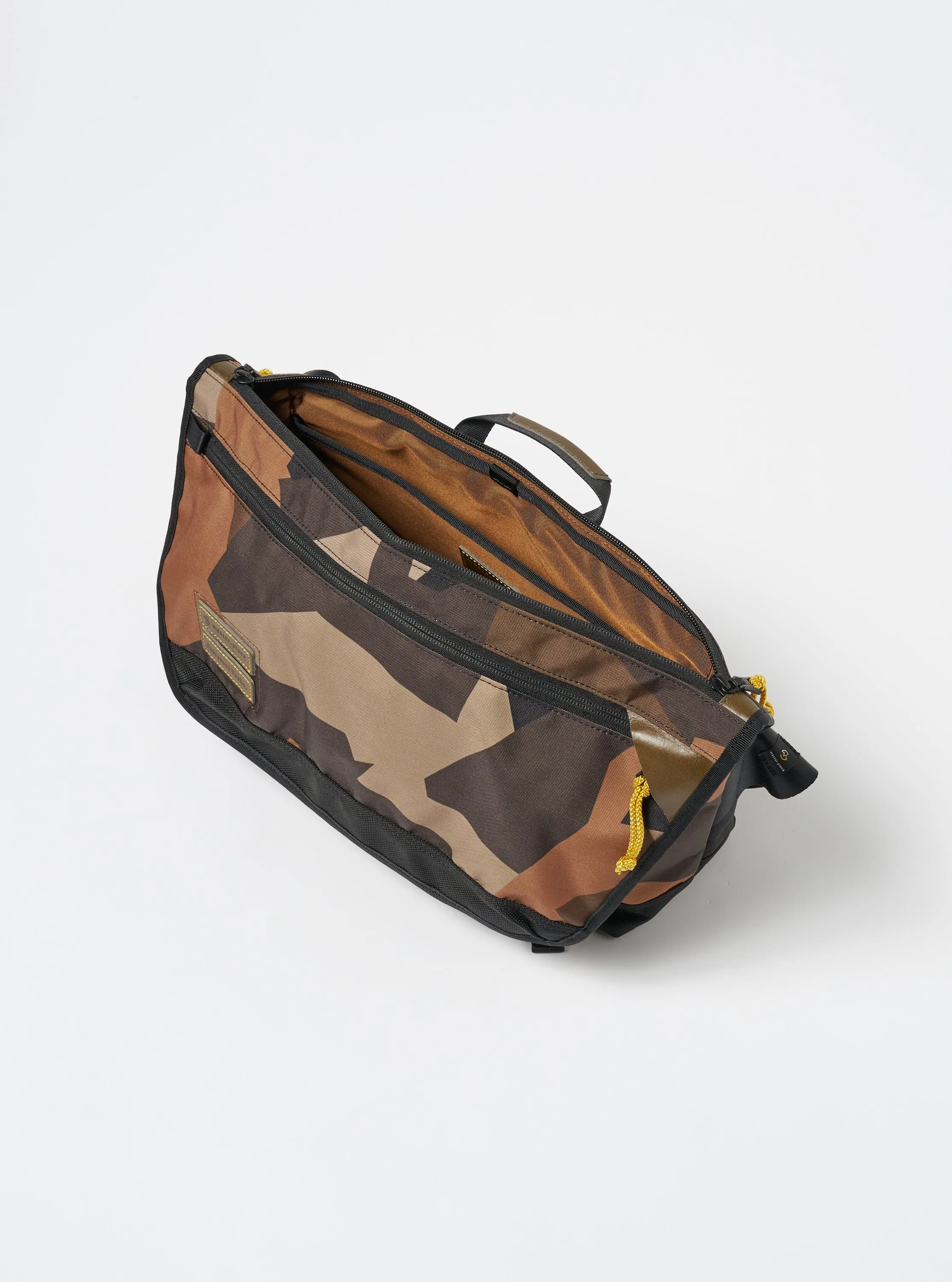 master-piece x Universal Works Courier Bag in Camo Recycled Tech Canvas