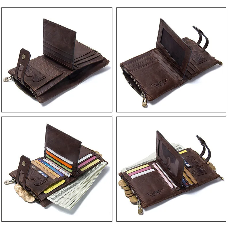 Men's Leather Bi-Fold Wallet