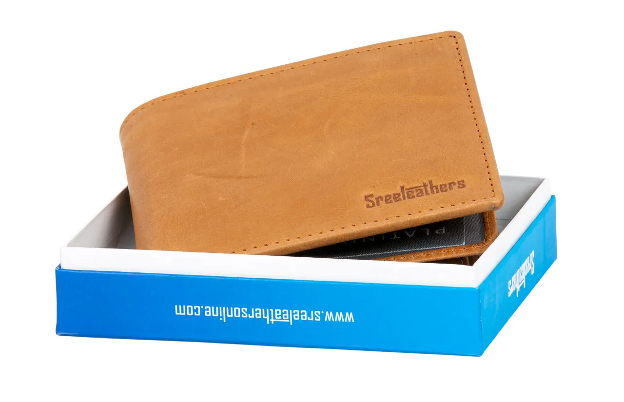 MENS LEATHER WALLET 95424 (CAMEL)