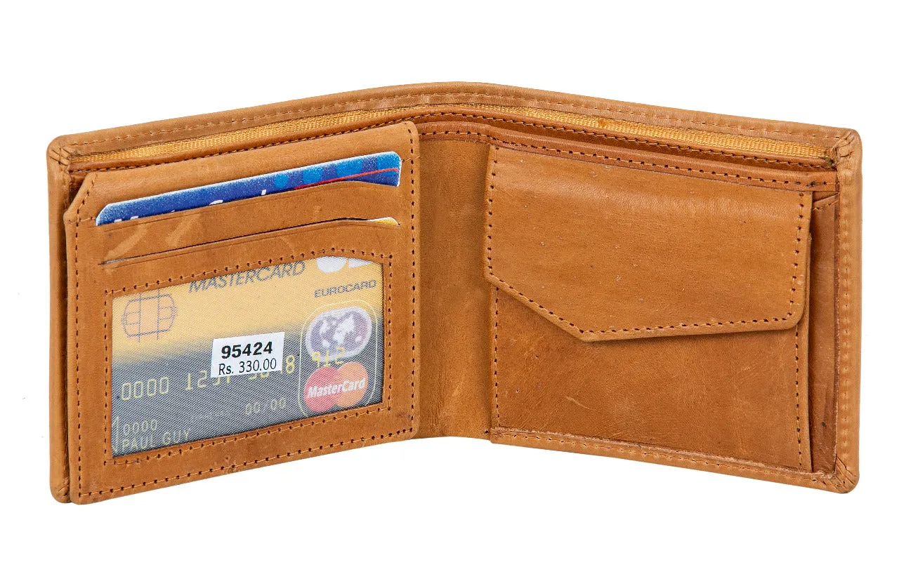 MENS LEATHER WALLET 95424 (CAMEL)