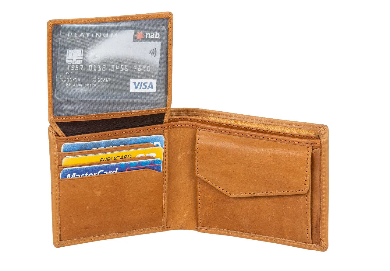 MENS LEATHER WALLET 95424 (CAMEL)