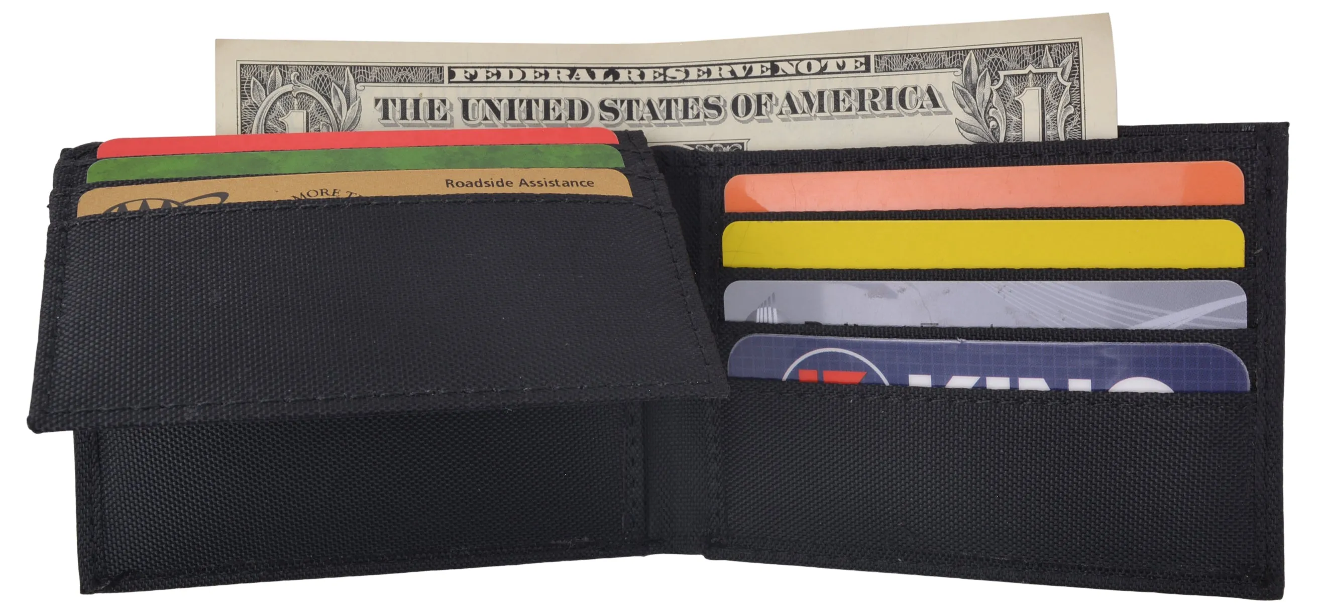 Men's Nylon Slim Classic Bifold Wallet in Colors Thin Wallets for Boys T100