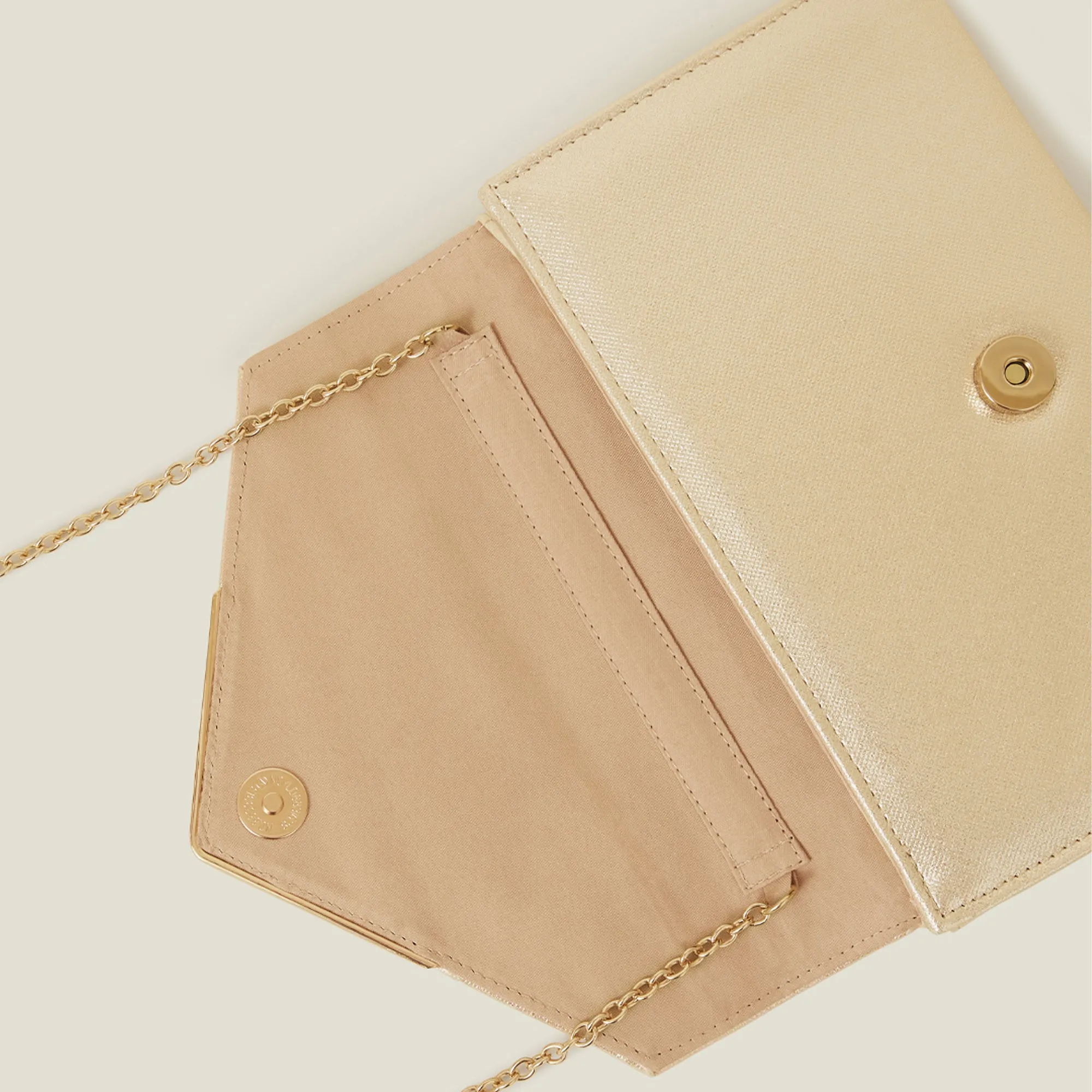 Metallic Envelope Clutch Bag-Gold