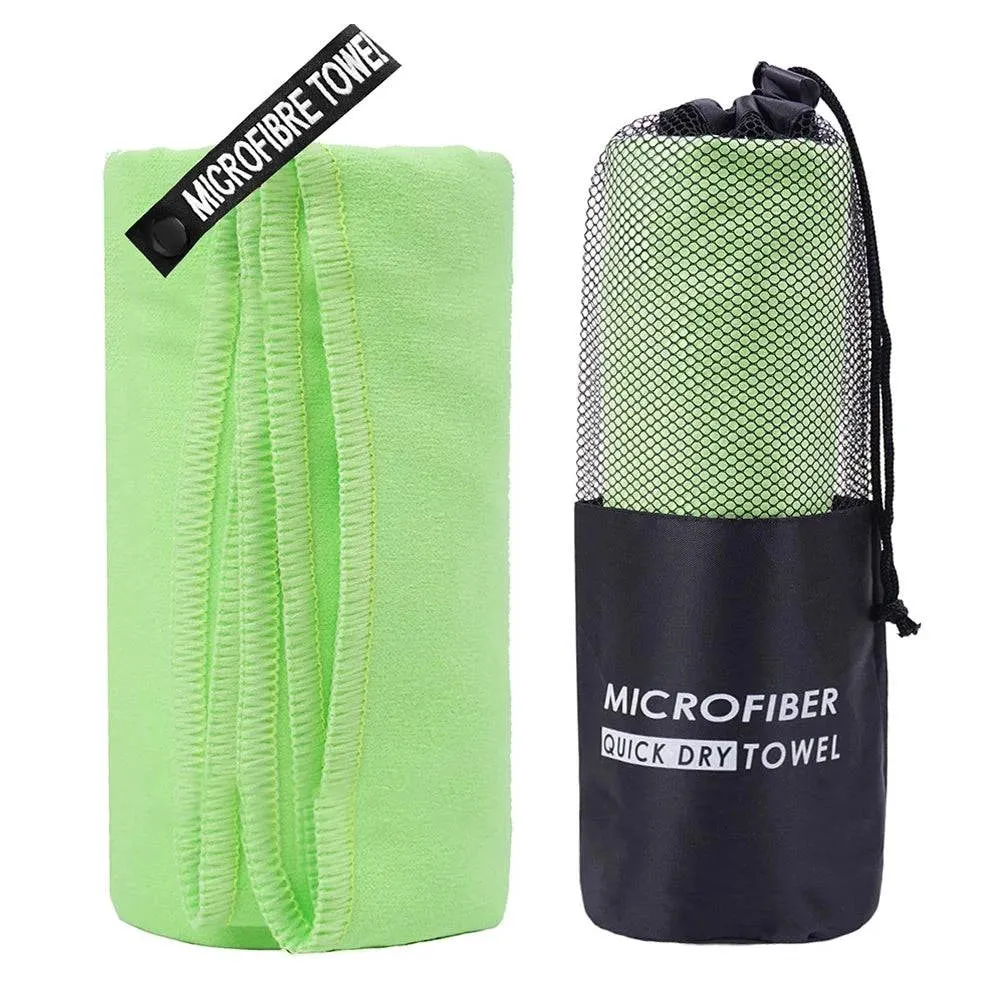 Microfiber Travel Towels Fast Drying Towel with Carry Bag and Quick-snap Hang Loop for Camping Beach Gym Backpacking