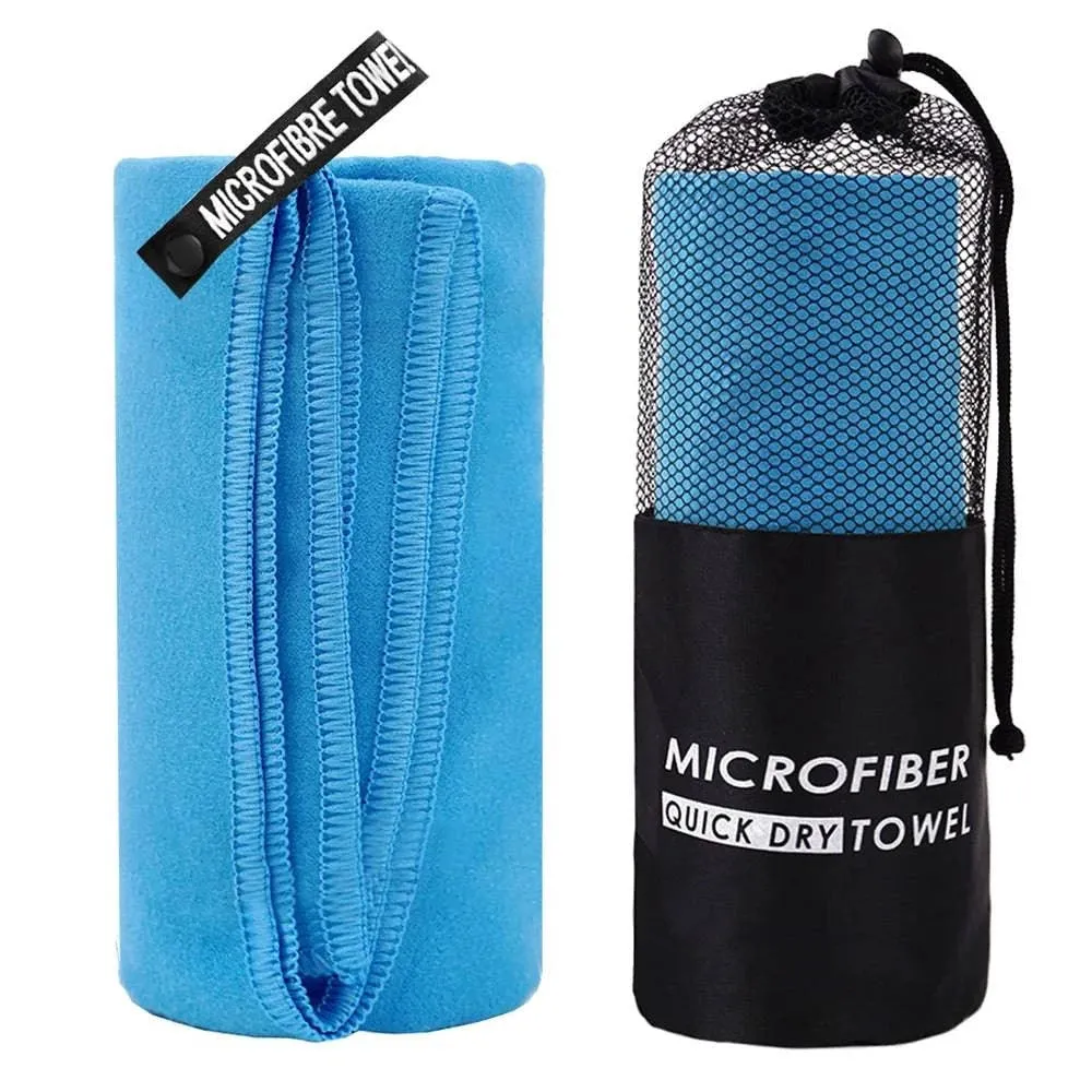 Microfiber Travel Towels Fast Drying Towel with Carry Bag and Quick-snap Hang Loop for Camping Beach Gym Backpacking