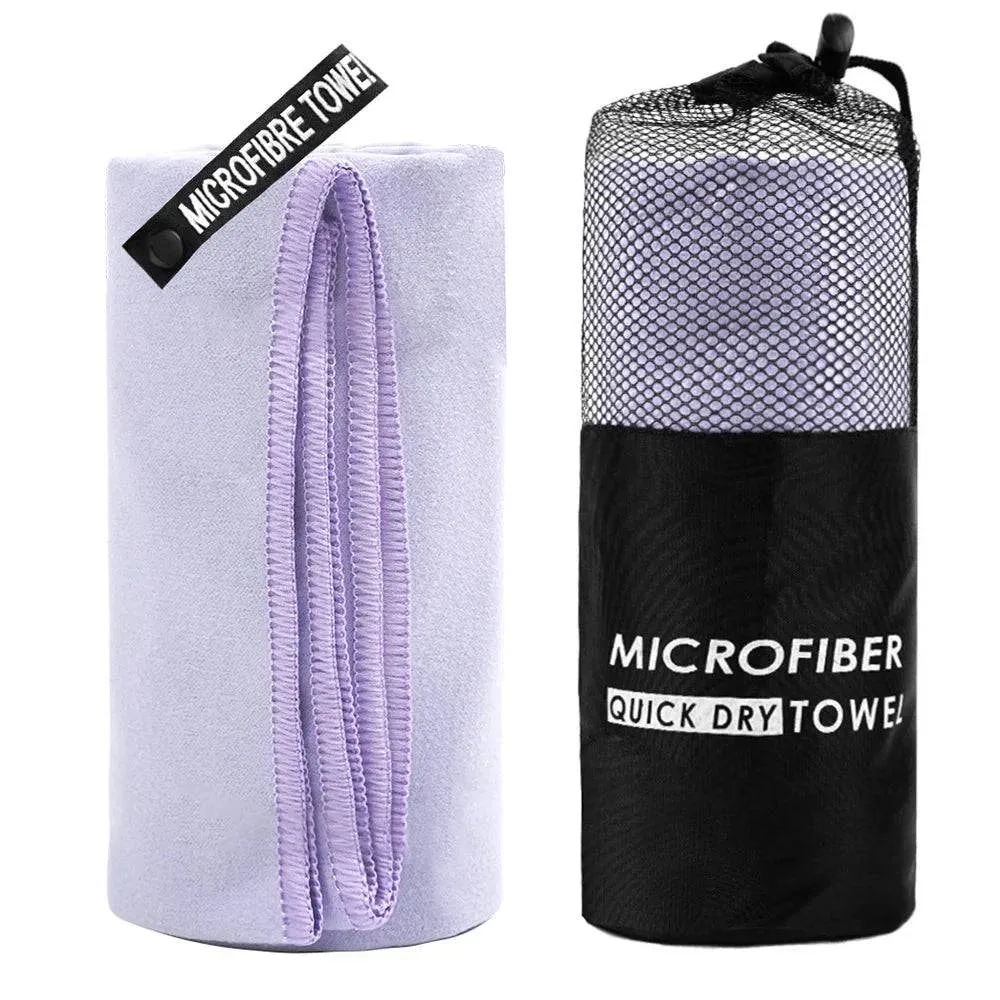 Microfiber Travel Towels Fast Drying Towel with Carry Bag and Quick-snap Hang Loop for Camping Beach Gym Backpacking