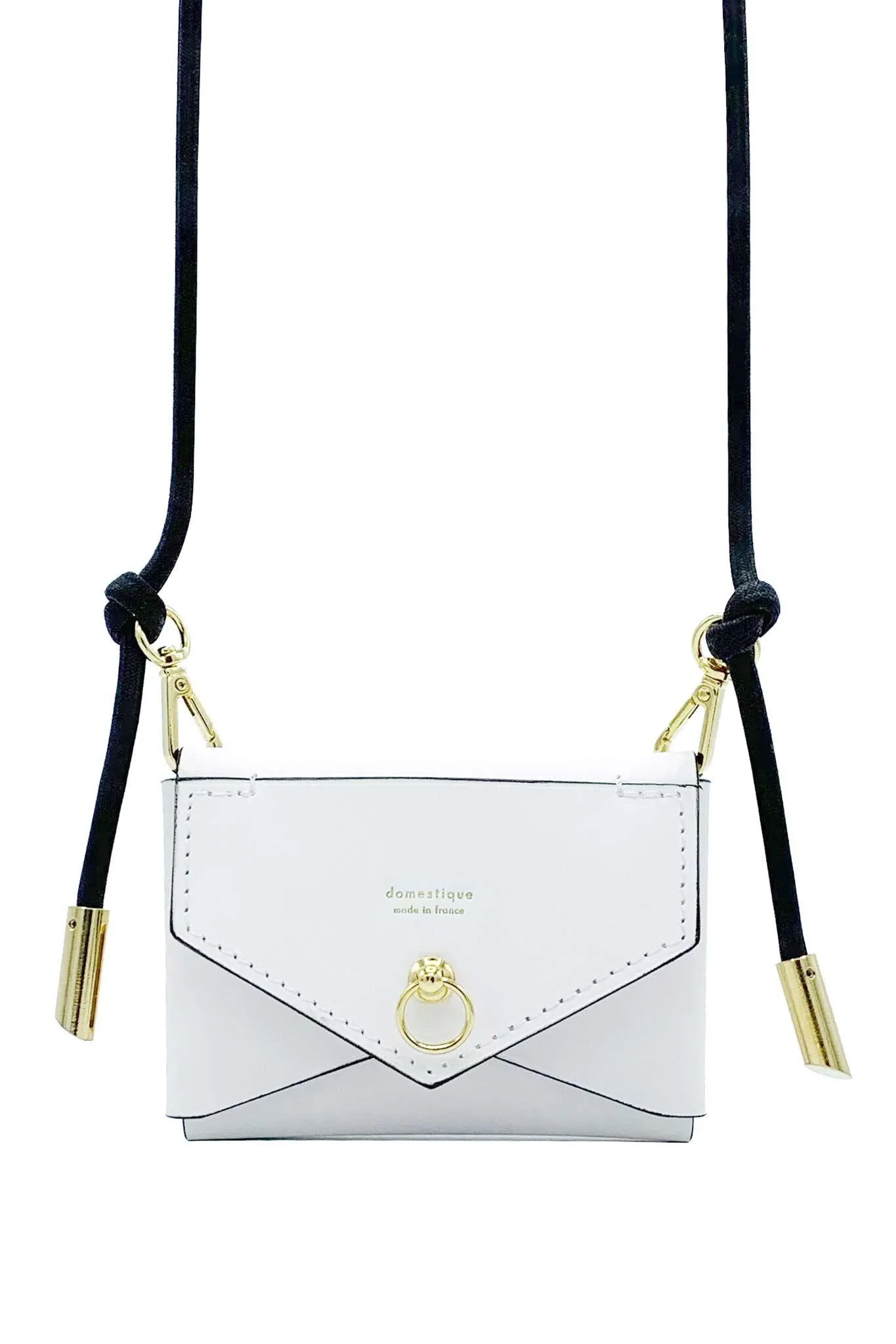 Mini Envelope White Leather Purse