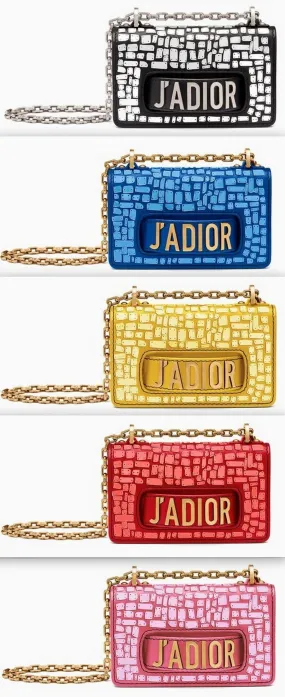 Mini J'adior Flap Bag - Black, Blue, Yellow, Red, Pink